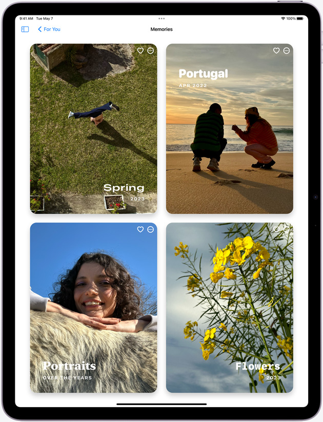 Foto’s-app op iPad Air
