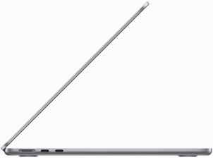 Mặt bên của MacBook Air màu Xám Không Gian